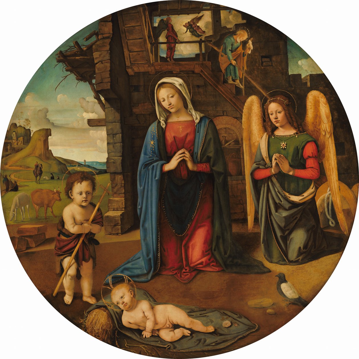 Bebek Aziz John ile Doğuş, c. 14951505. by Piero di Cosimo
