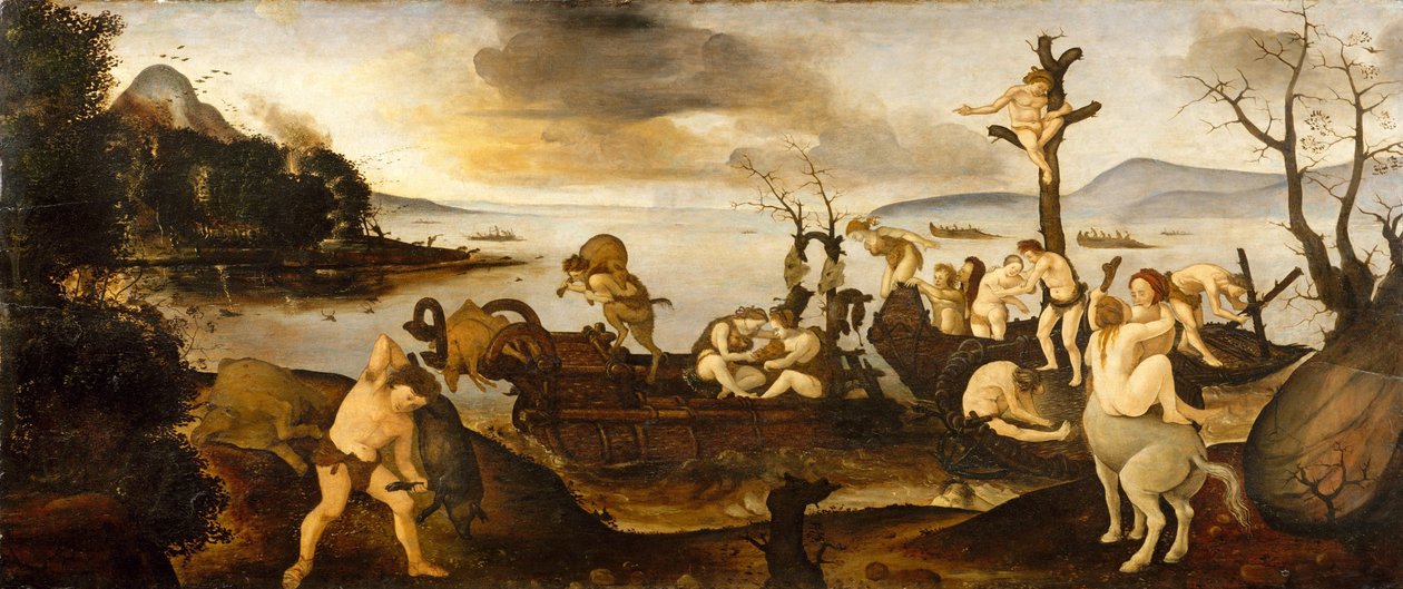 Avdan Dönüş, c.1505-7 (ahşap üzerine tempera ve yağ) by Piero di Cosimo