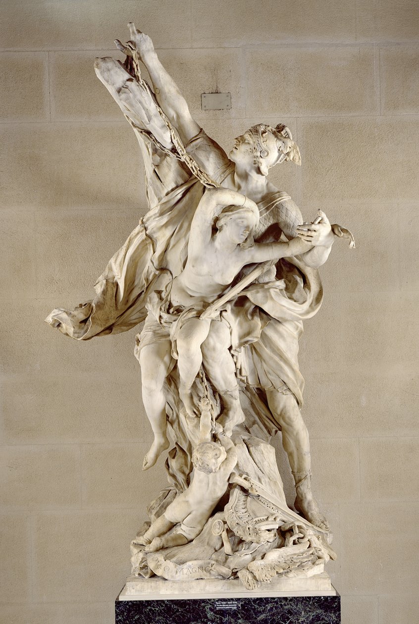Perseus and Andromeda, 1684 (marble) by Pierre and Veyrier, Christophe Puget
