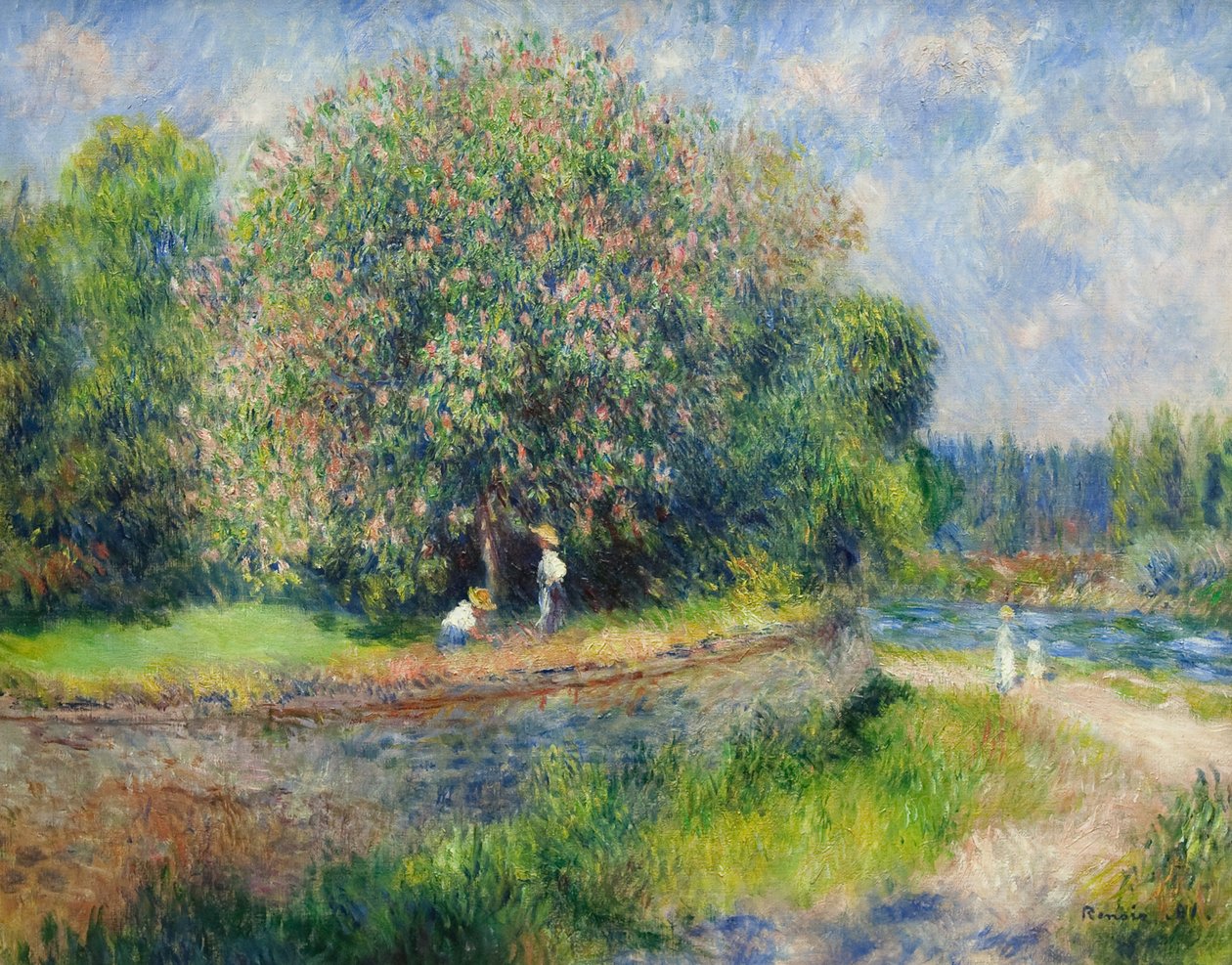 Bluhender Rosskastanienbaumn İngilizce: Flowern içinde at kestanesi ağacı by Pierre Auguste Renoir