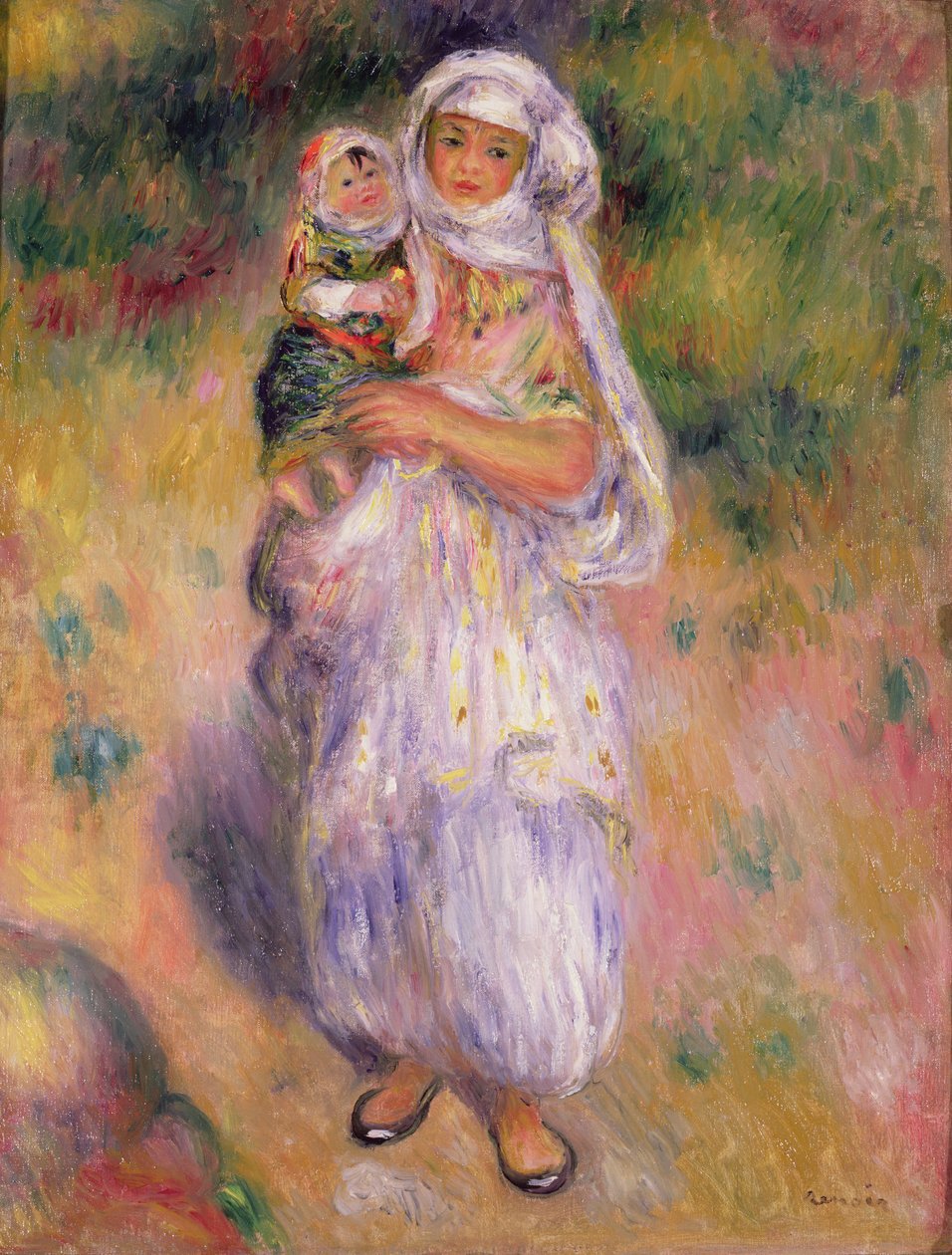 Cezayirli Kadın ve Çocuk, 1882 by Pierre Auguste Renoir
