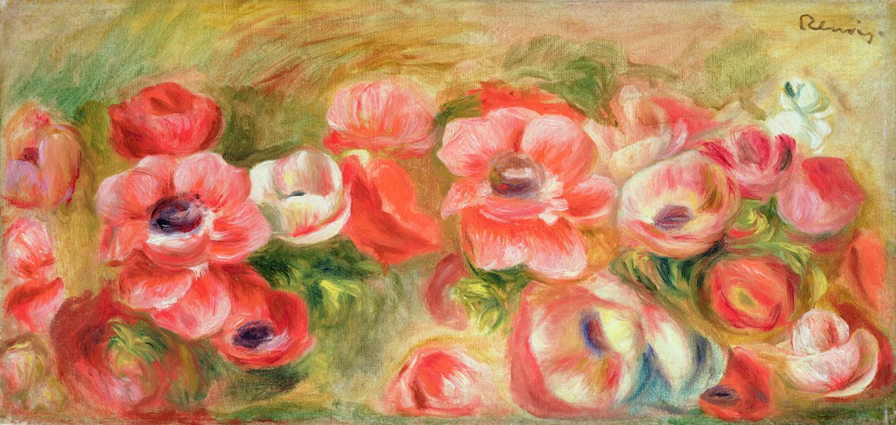 Anemonlar, c.1890 by Pierre Auguste Renoir