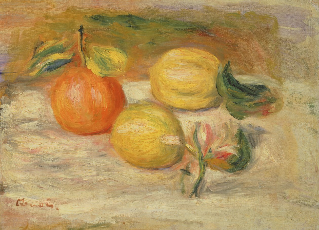 elma ve iki limon by Pierre Auguste Renoir