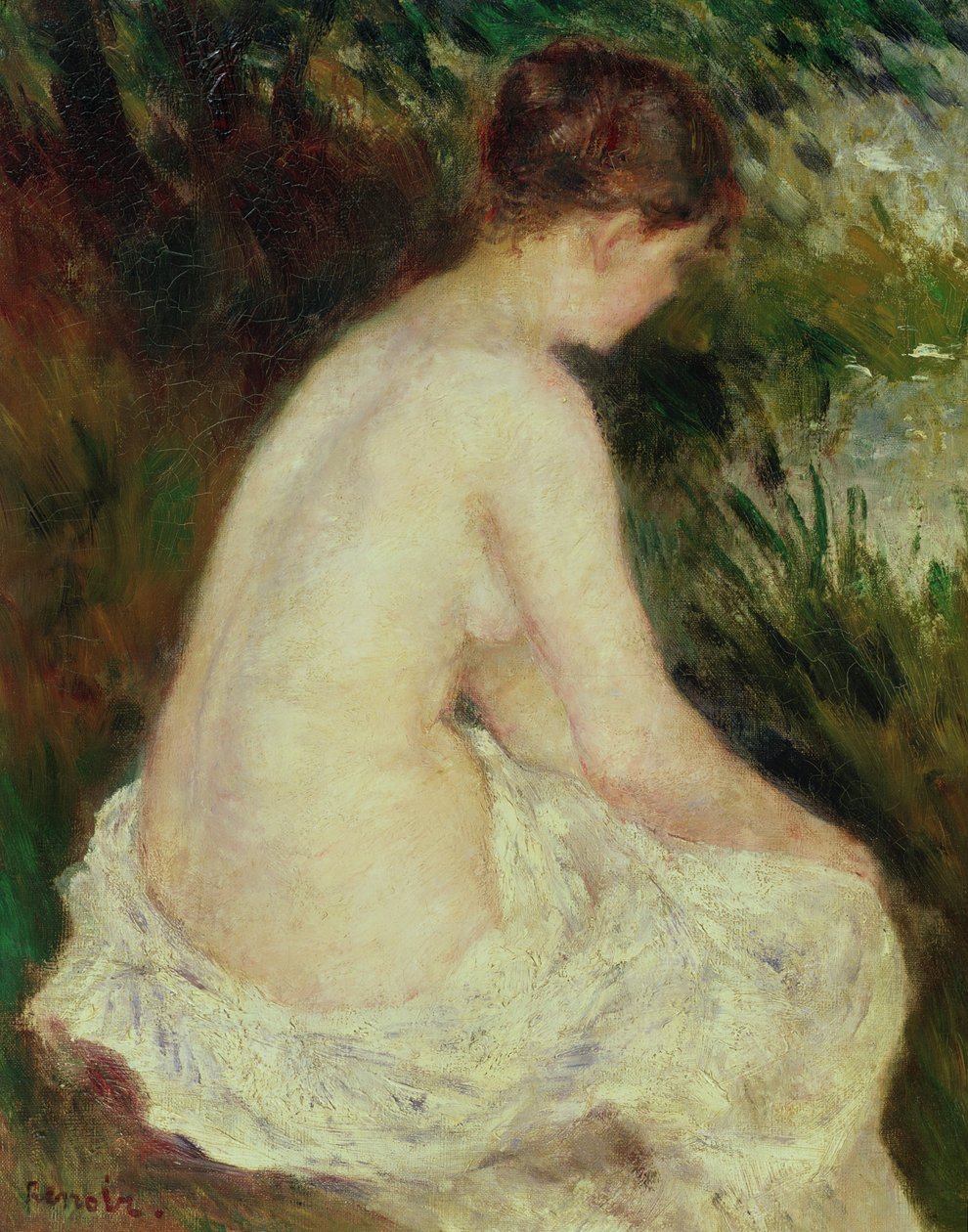 yüzücü, 1879 by Pierre Auguste Renoir