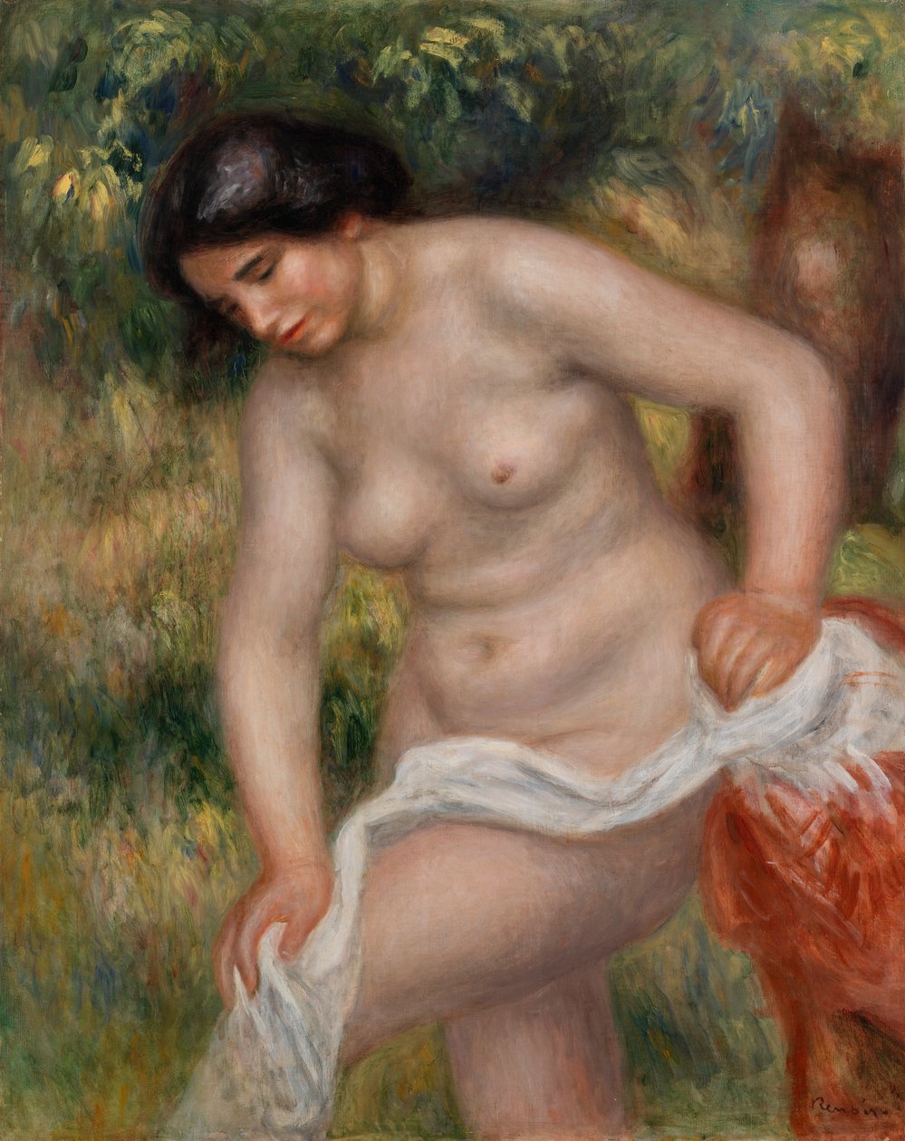banyocu kendini kurutma by Pierre Auguste Renoir