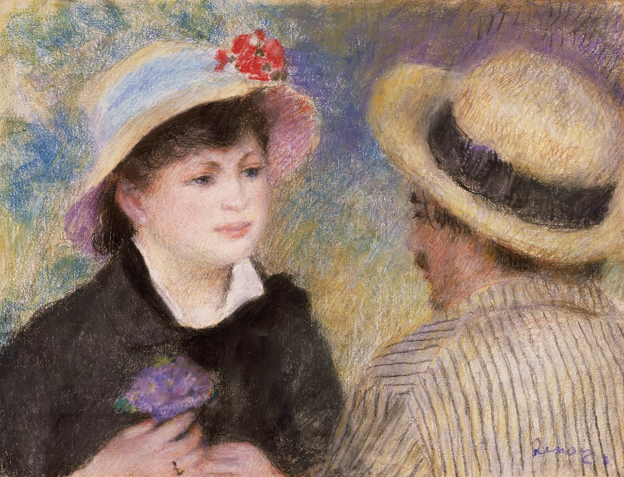 Tekne Çifti (Aline Charigot ve Renoir olduğu söylenir) by Pierre Auguste Renoir