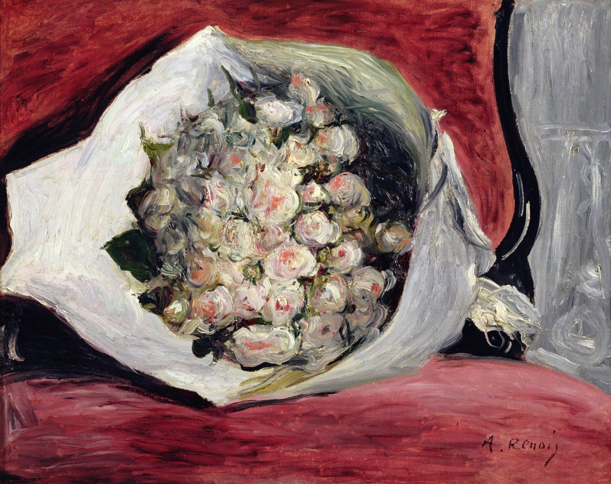 Tiyatro kutusundaki buket, c.1878-80 by Pierre Auguste Renoir