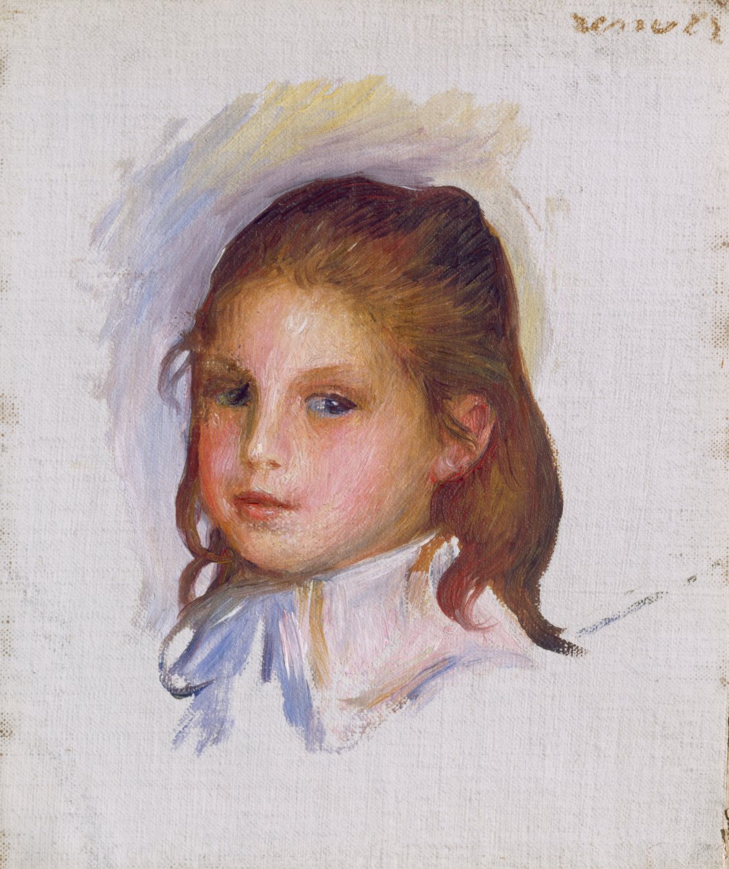 Kahverengi Saçlı Çocuk, 1887-88 by Pierre Auguste Renoir