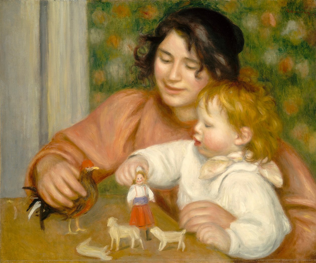Oyuncaklı Çocuk, Gabrielle ve Sanatçının oğlu Jean, 1895-96 by Pierre Auguste Renoir