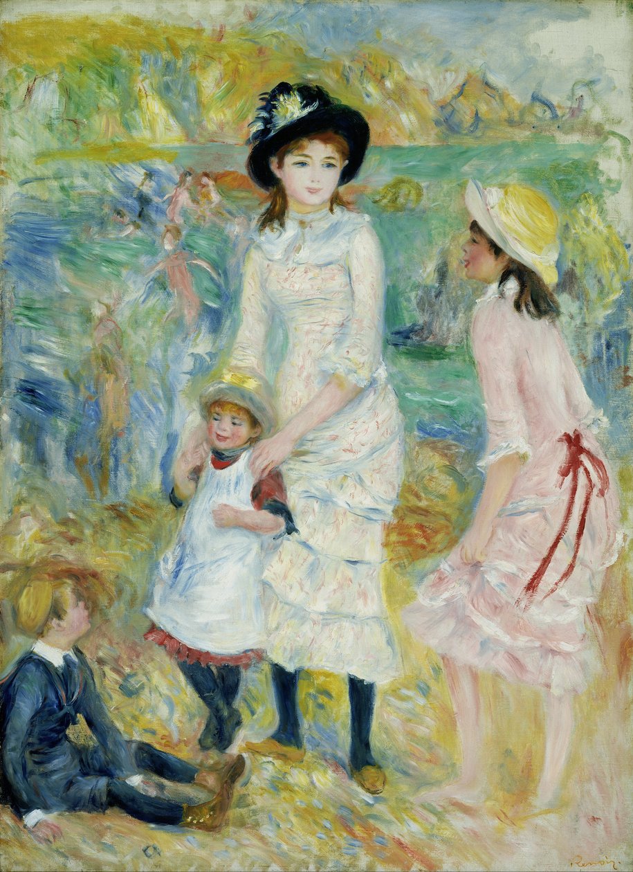 Sahildeki Çocuklar, Guernsey by Pierre Auguste Renoir