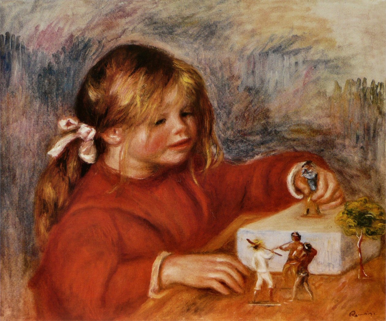koko oynarken by Pierre Auguste Renoir