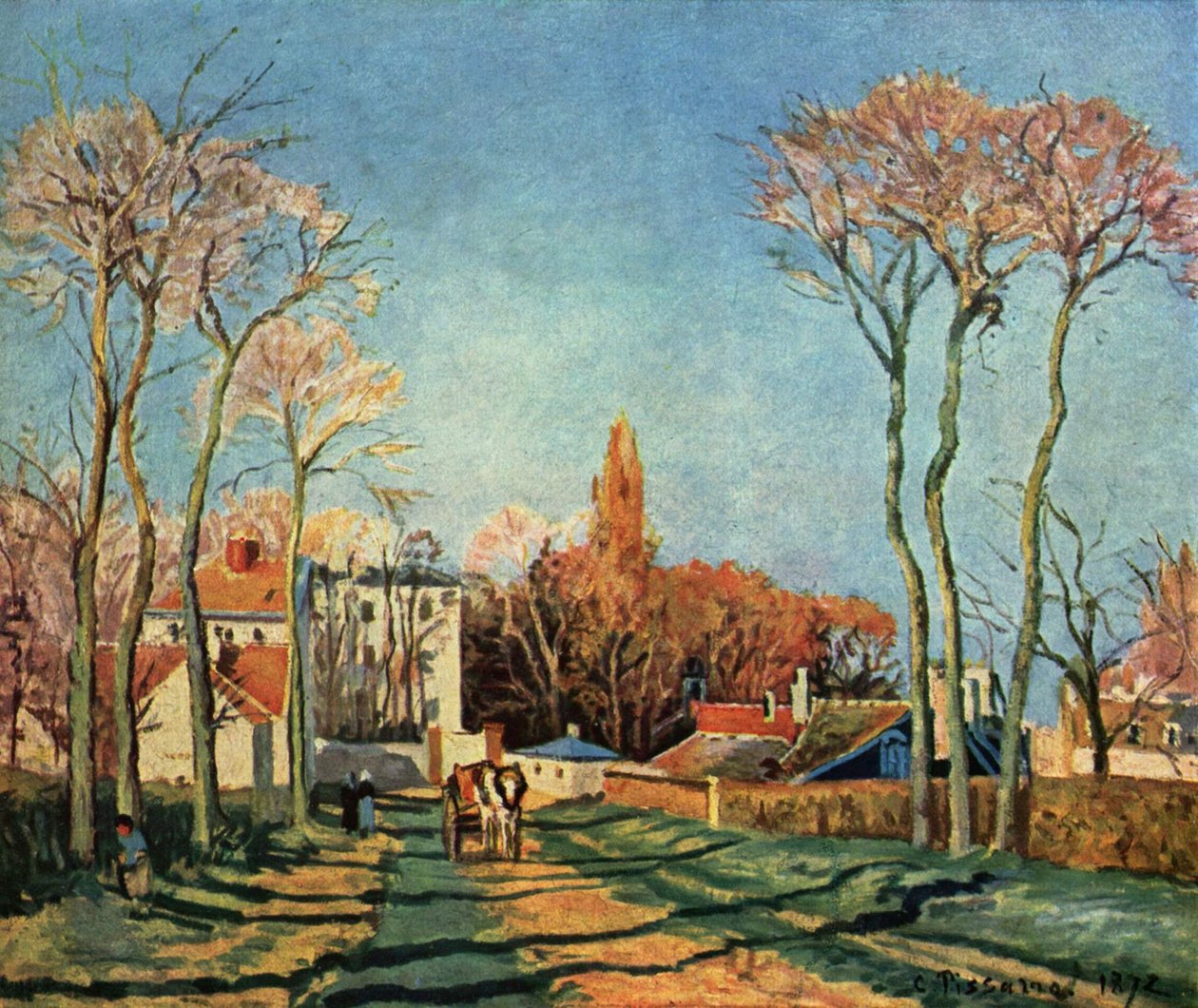Voisins köyüne giriş by Pierre Auguste Renoir