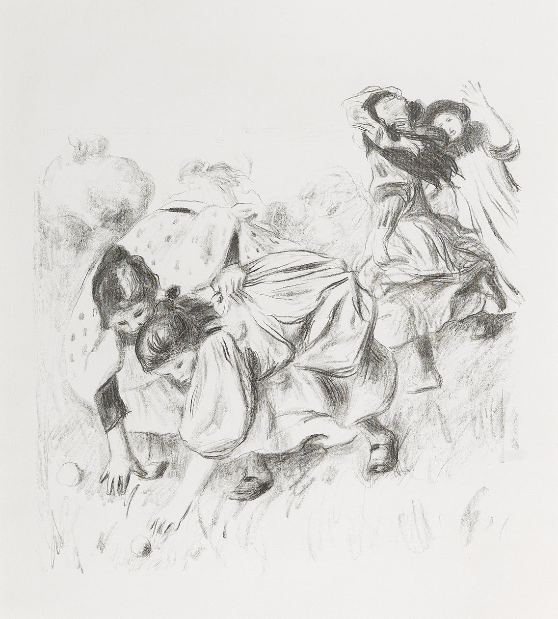 top oynayan çocuklar by Pierre Auguste Renoir