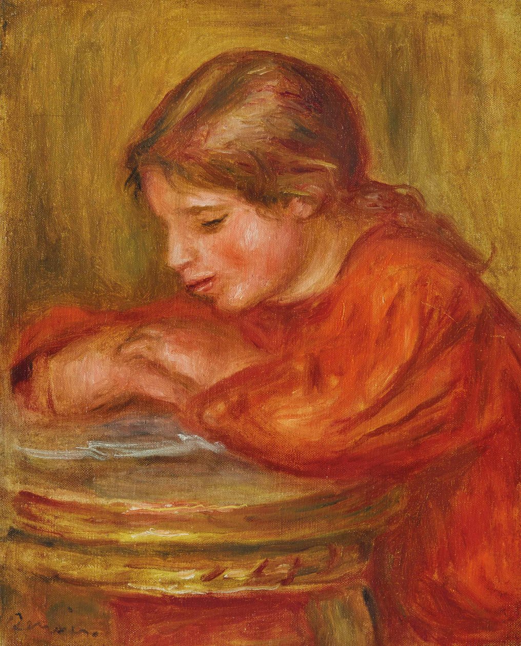 Küçük kız okuma by Pierre Auguste Renoir