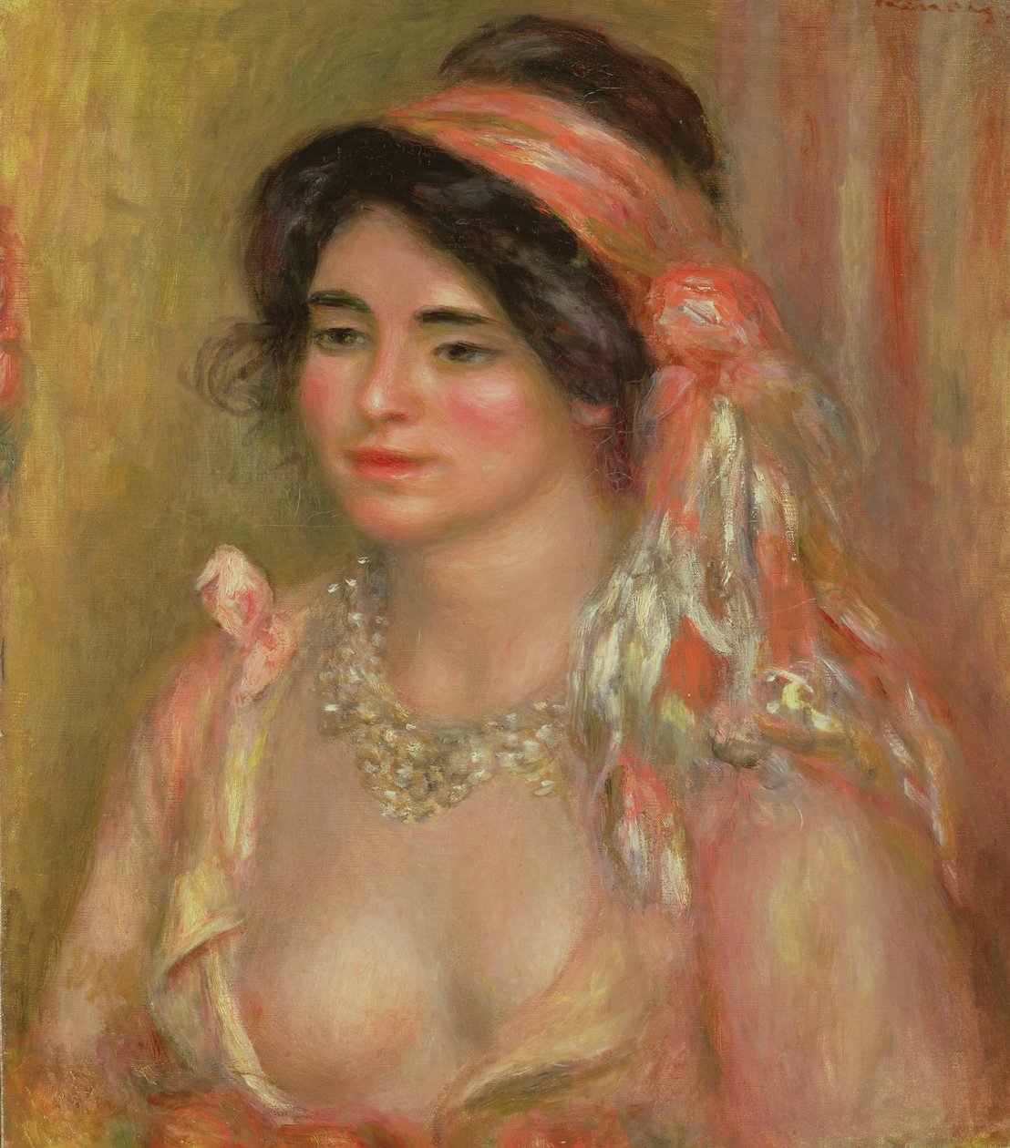 Gabrielle Cezayir Başlıklı, 1911 by Pierre Auguste Renoir
