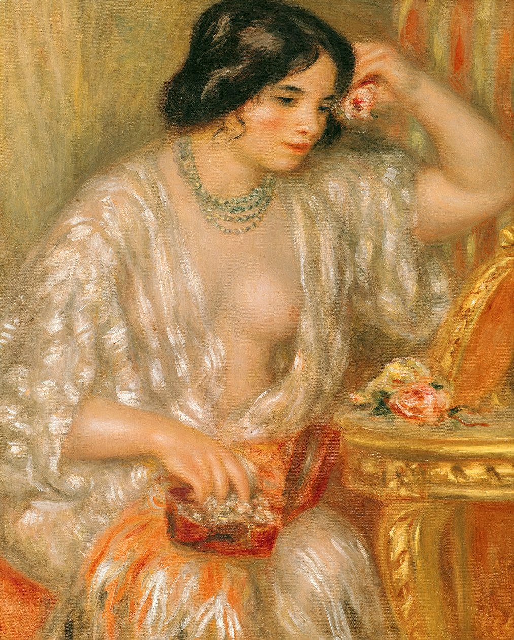 Mücevherli Gabrielle, 1910 by Pierre Auguste Renoir