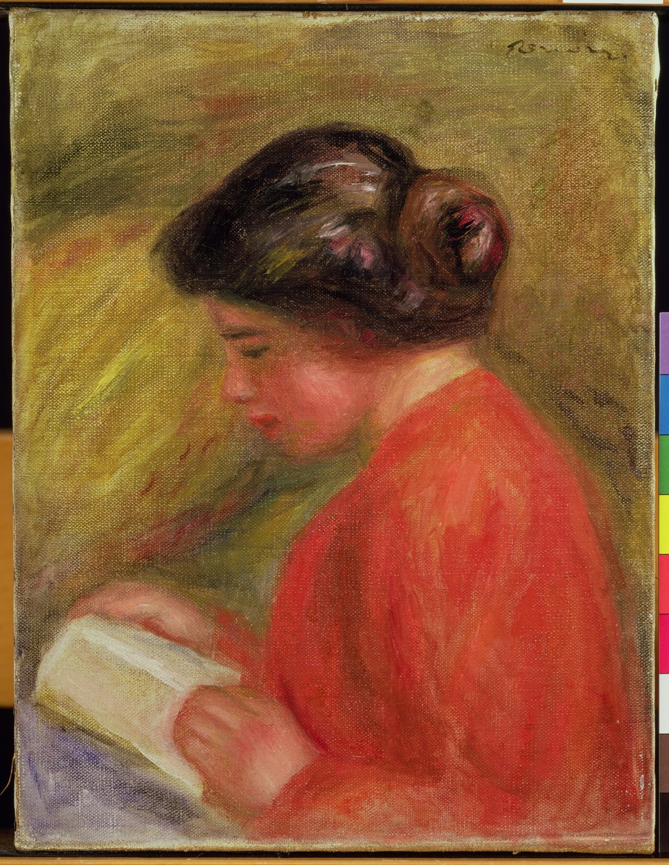 Kırmızı Okumalı Kız by Pierre Auguste Renoir