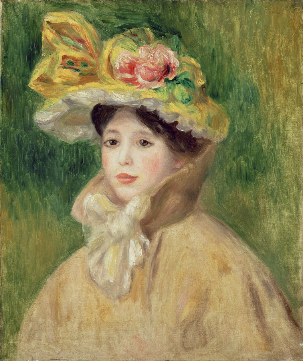 Sarı Pelerinli Kız, 1901 by Pierre Auguste Renoir