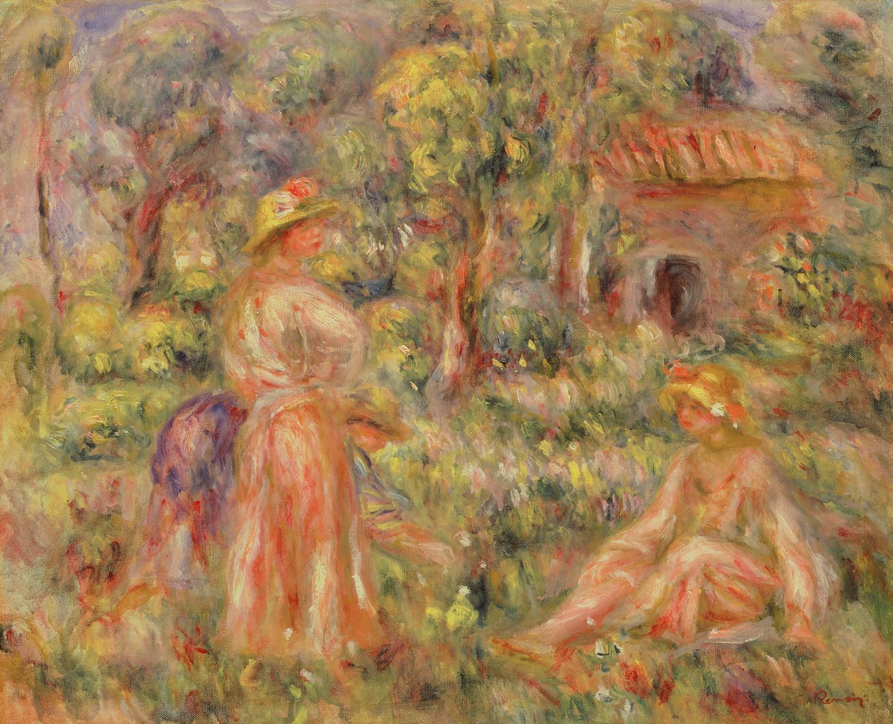 Bahçedeki Kızlar, 1918 by Pierre Auguste Renoir