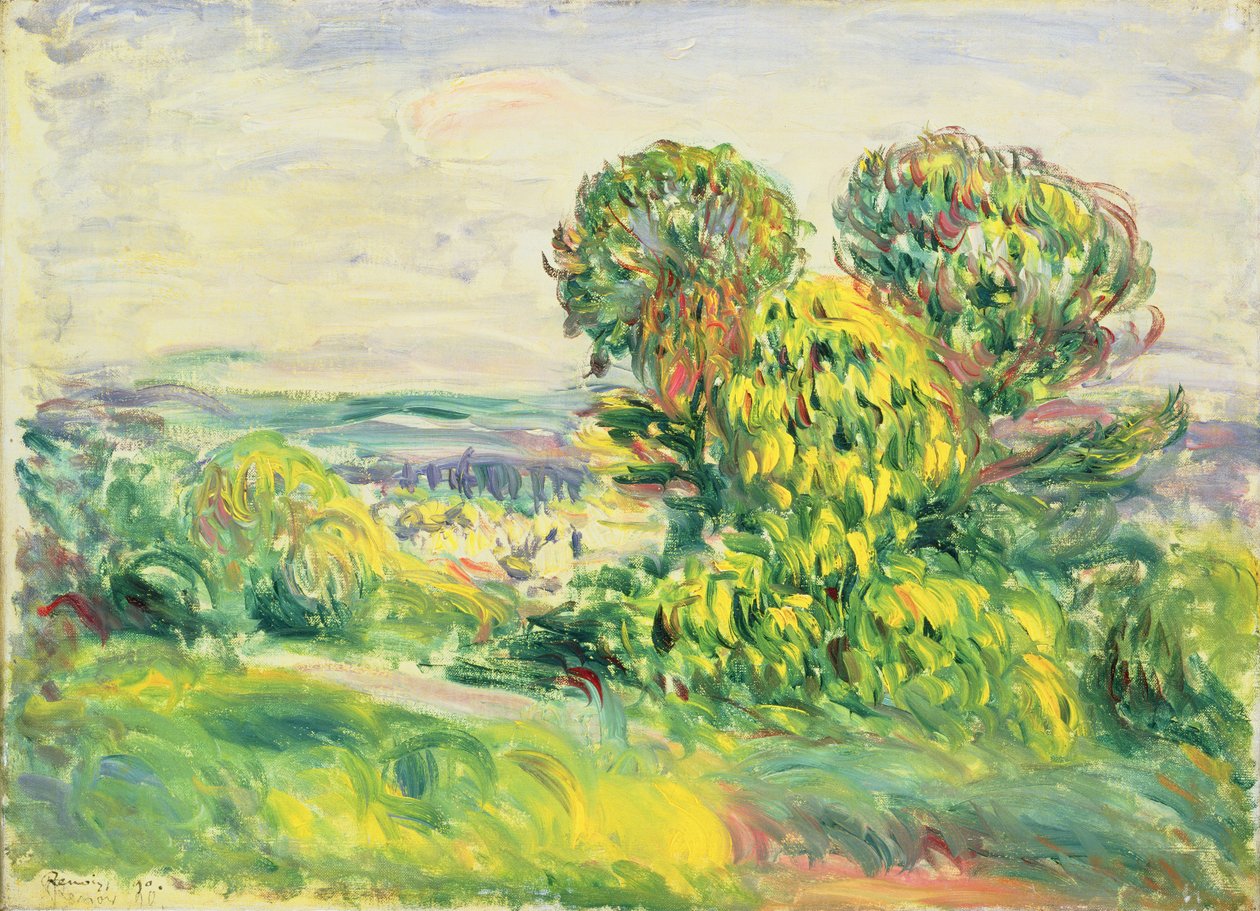 Yeşil Ağaçlar, 1890 by Pierre Auguste Renoir