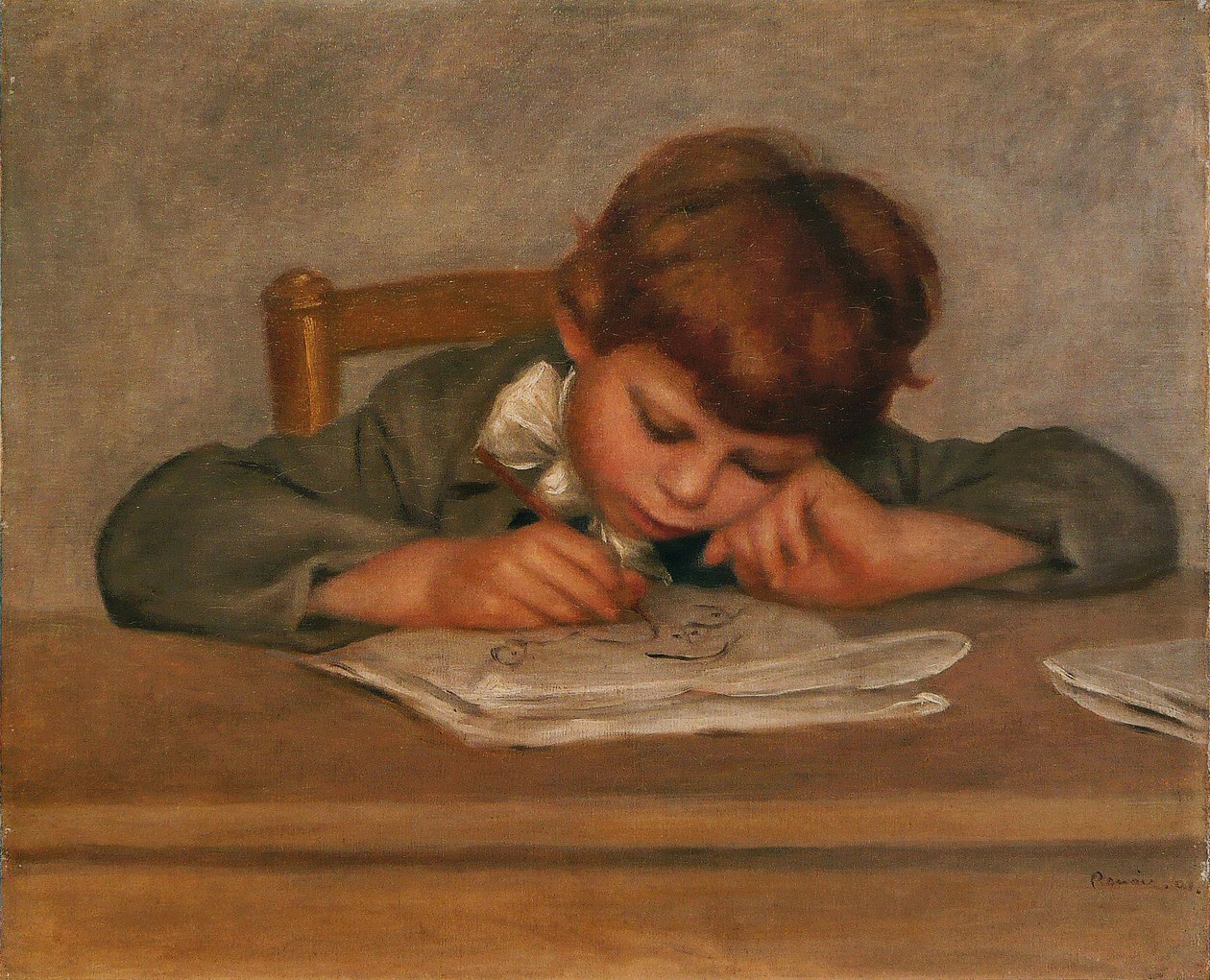 Jean Renoir çizimi by Pierre Auguste Renoir