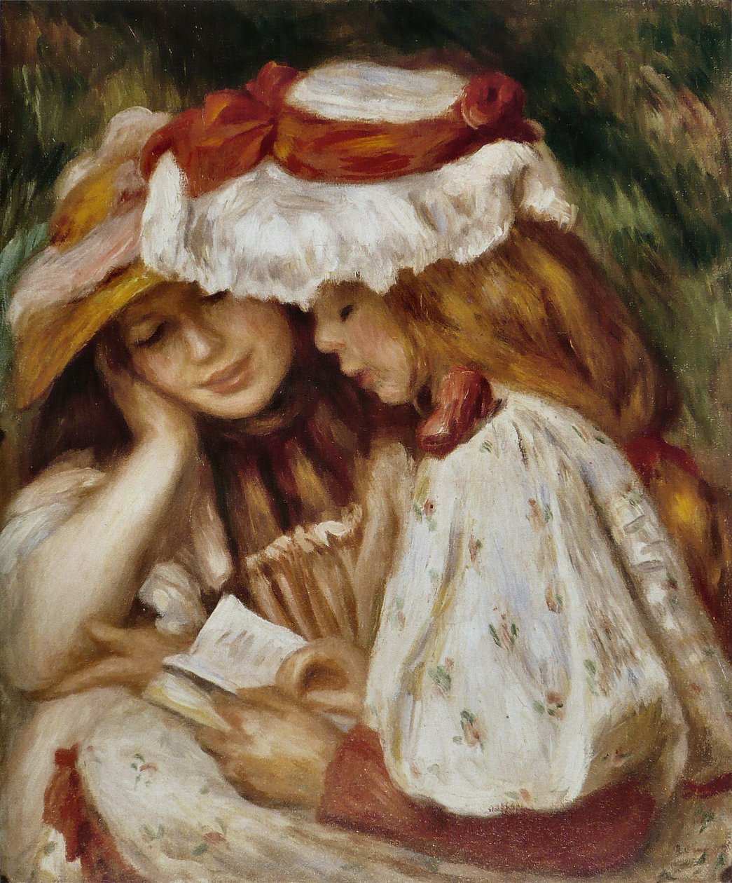 genç kızlar okuma by Pierre Auguste Renoir