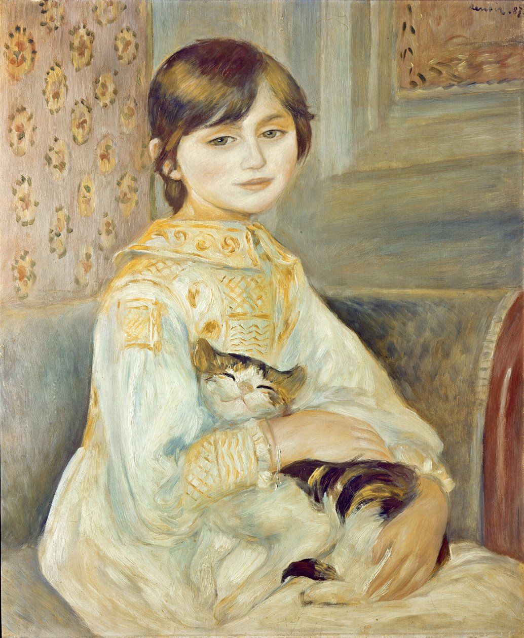 Julie Manet, Kedili, 1887 by Pierre Auguste Renoir