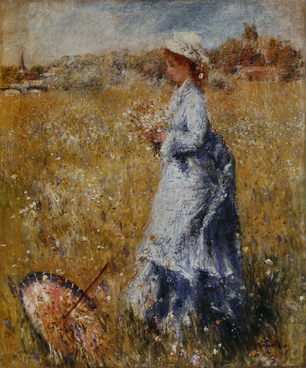 kalkık lmbrelle by Pierre Auguste Renoir