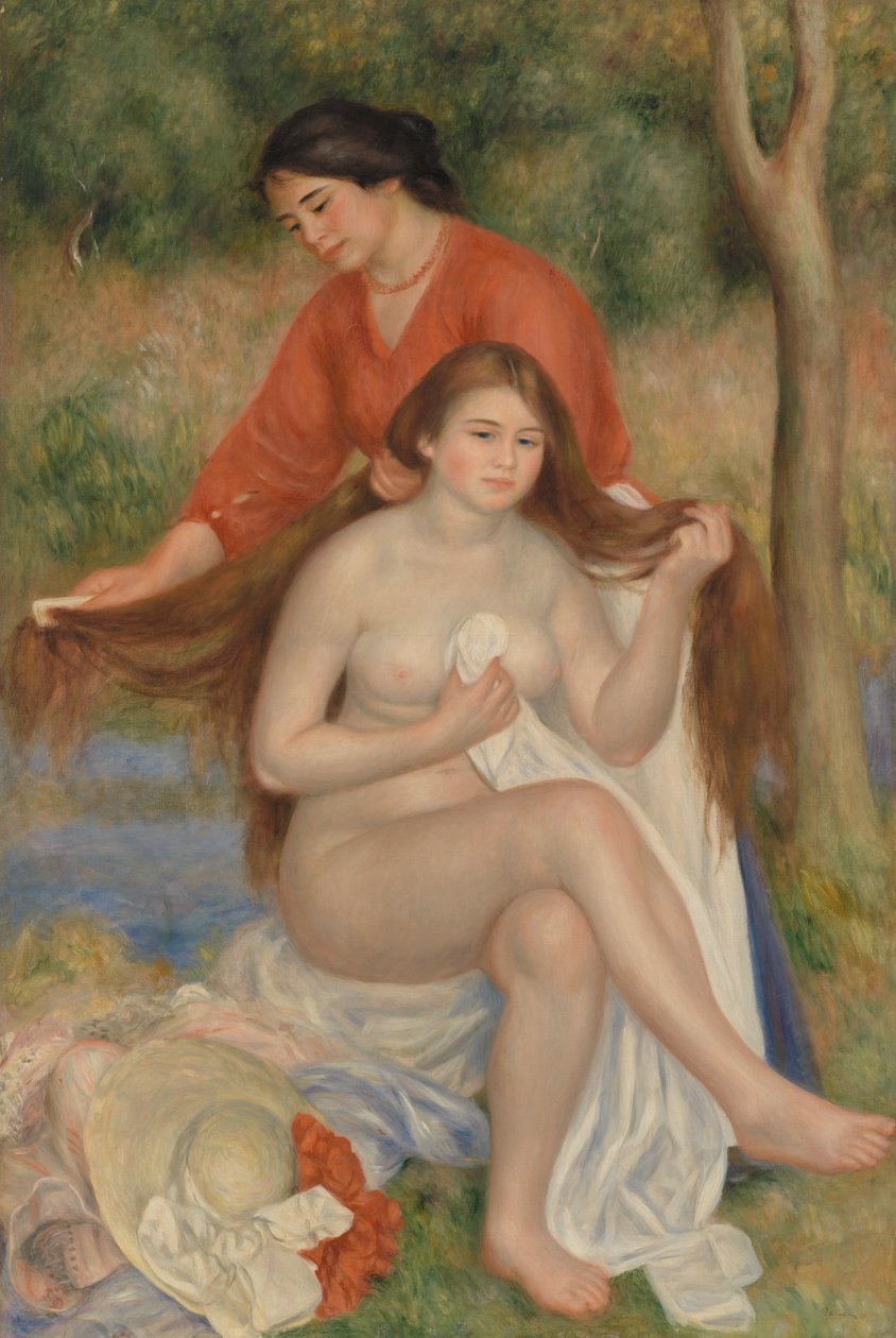 yüzücü tuvaleti by Pierre Auguste Renoir