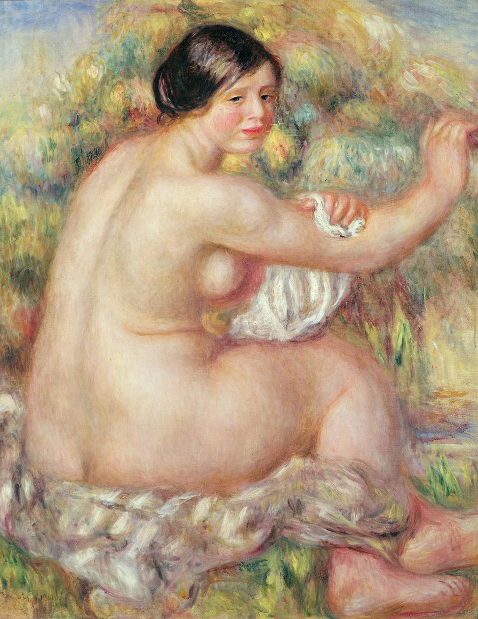 Büyük Oturan Çıplak by Pierre Auguste Renoir