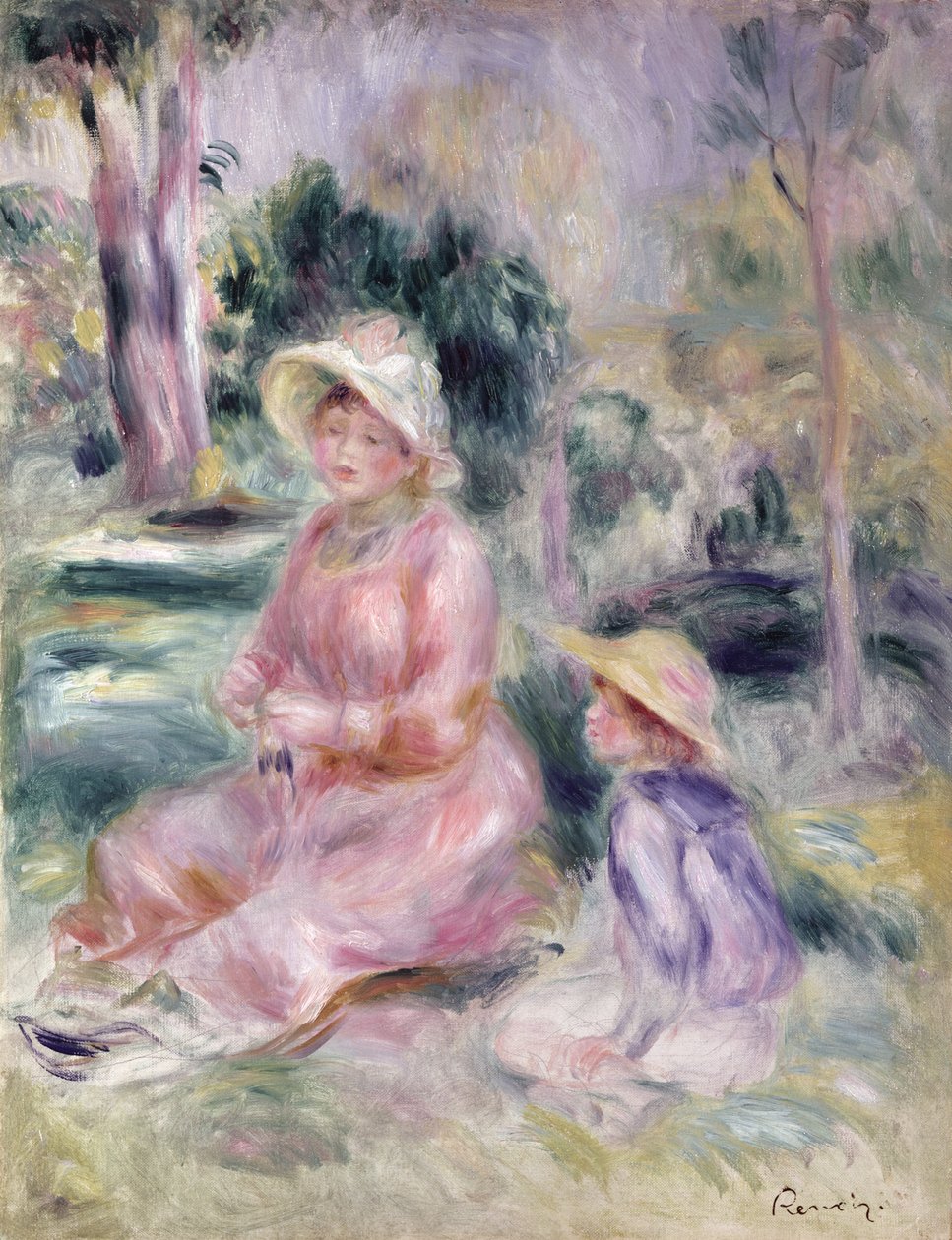 Madam Renoir ve oğlu Pierre, 1890 by Pierre Auguste Renoir