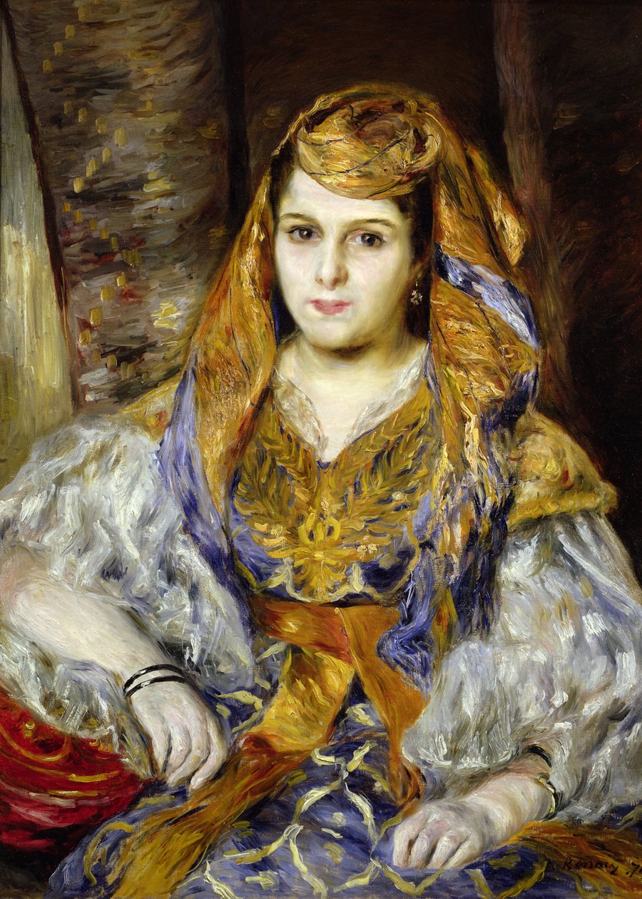 Mme. Cezayir Elbiseli Clementine Stora veya Cezayirli Kadın, 1870 by Pierre Auguste Renoir