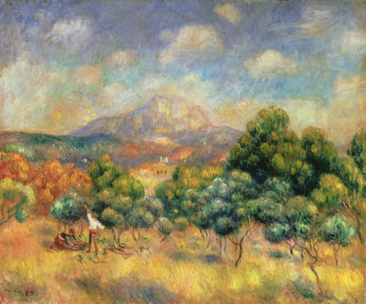 Sainte-Victoire Dağı, 1889 by Pierre Auguste Renoir