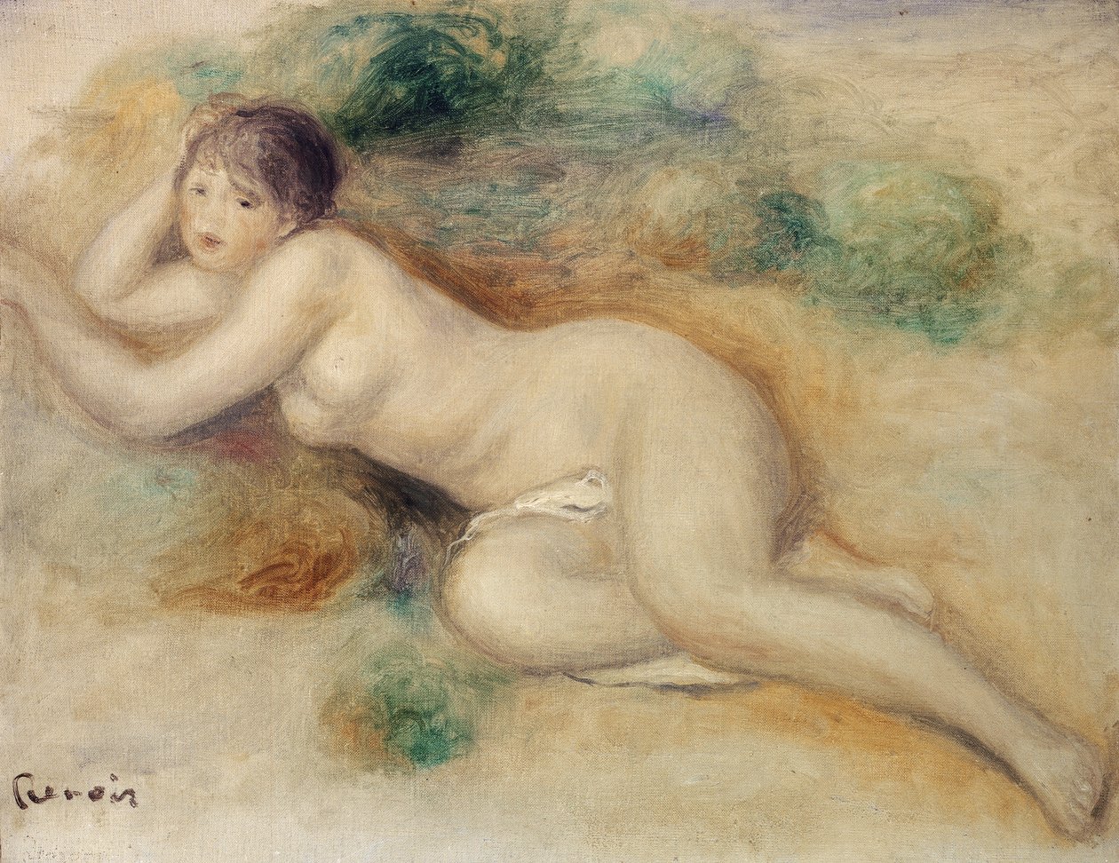 Bir Kızın Çıplak Figürü by Pierre Auguste Renoir