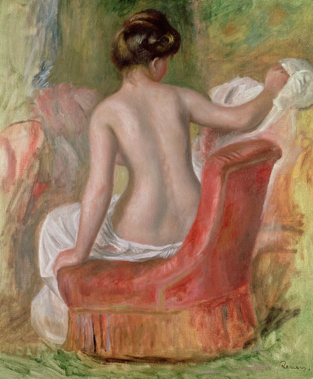 Nude in an Armchair, 1900  by Pierre Auguste Renoir