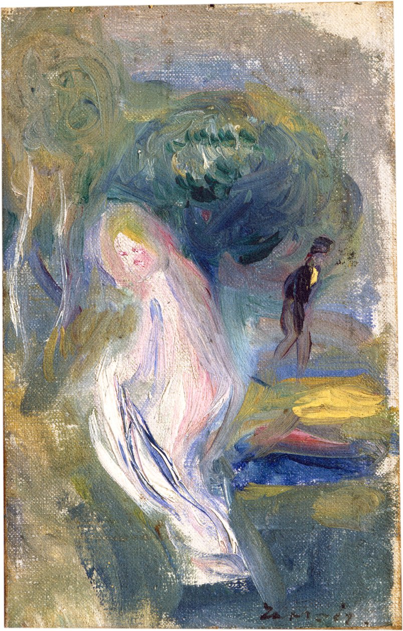 Arka Planda Figürlü Nude, c.1882 by Pierre Auguste Renoir