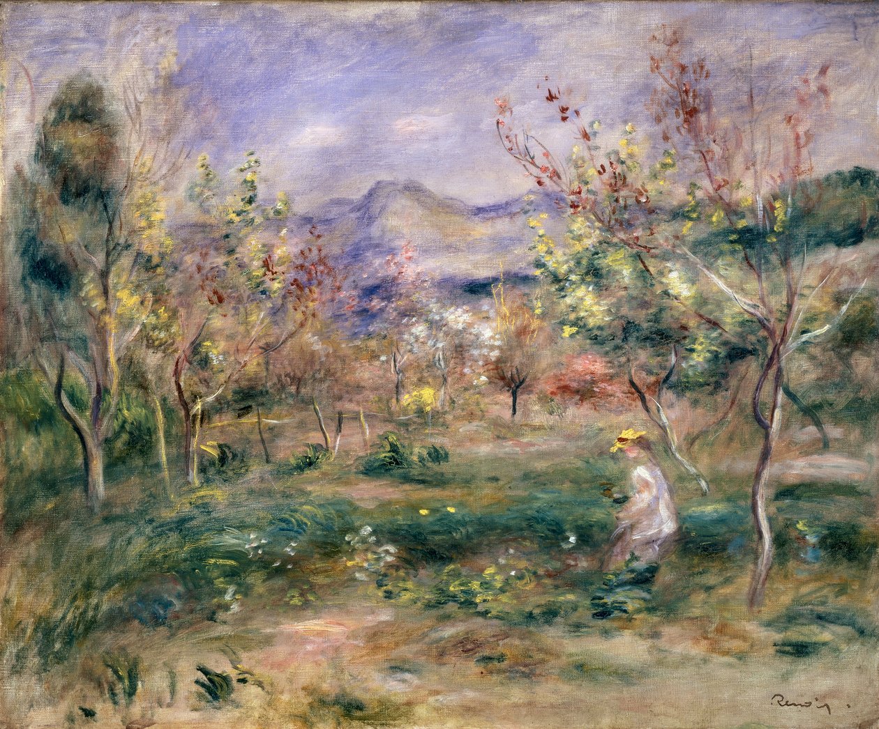 İlkbaharda meyve bahçesi by Pierre Auguste Renoir
