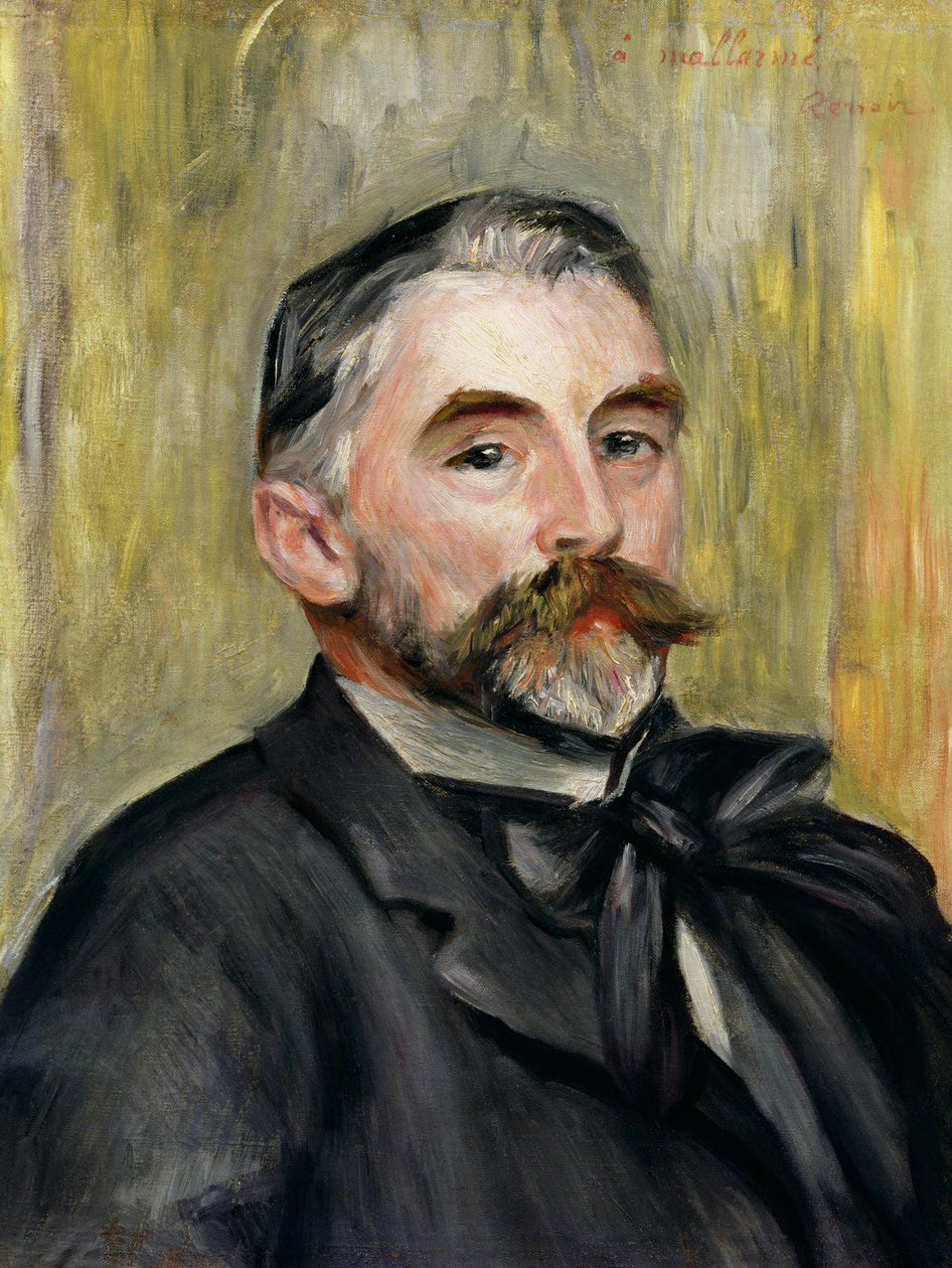Portrait of Stephane Mallarme (1842-98) 1892  by Pierre Auguste Renoir