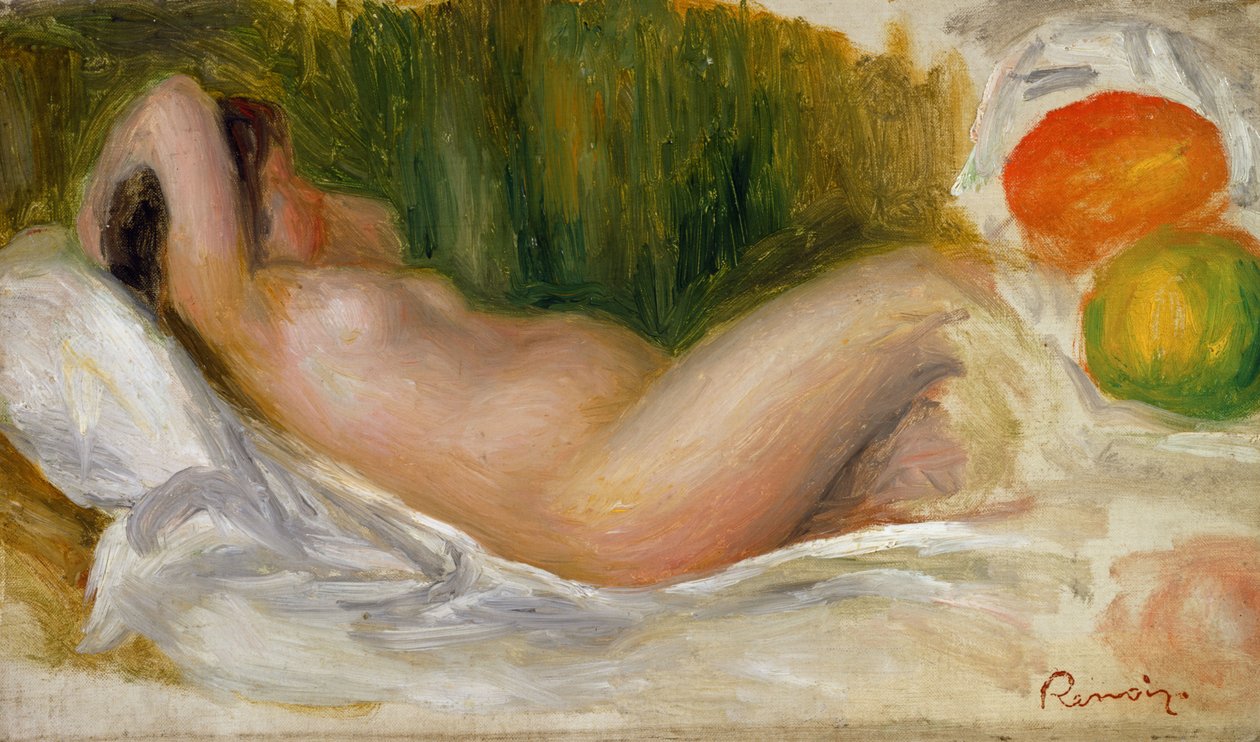 uzanmış çıplak by Pierre Auguste Renoir