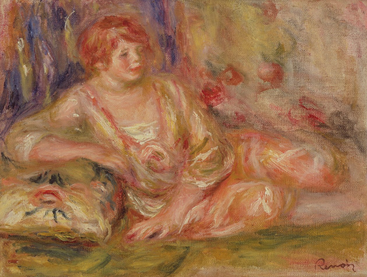 uzanmış odalık by Pierre Auguste Renoir
