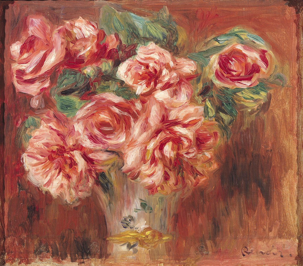 Vazoda Güller, 1890 dolayları by Pierre Auguste Renoir