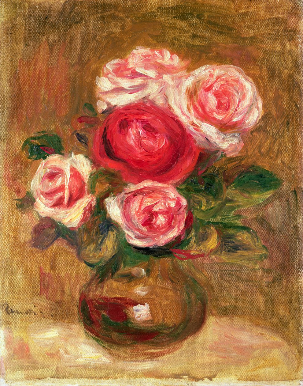 Bir tencerede güller by Pierre Auguste Renoir
