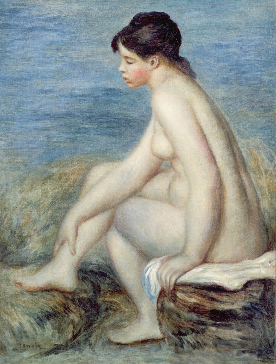 Seated Bather  by Pierre Auguste Renoir