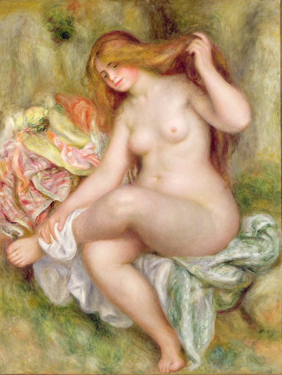 Oturan Yüzücü, 1903-06 by Pierre Auguste Renoir