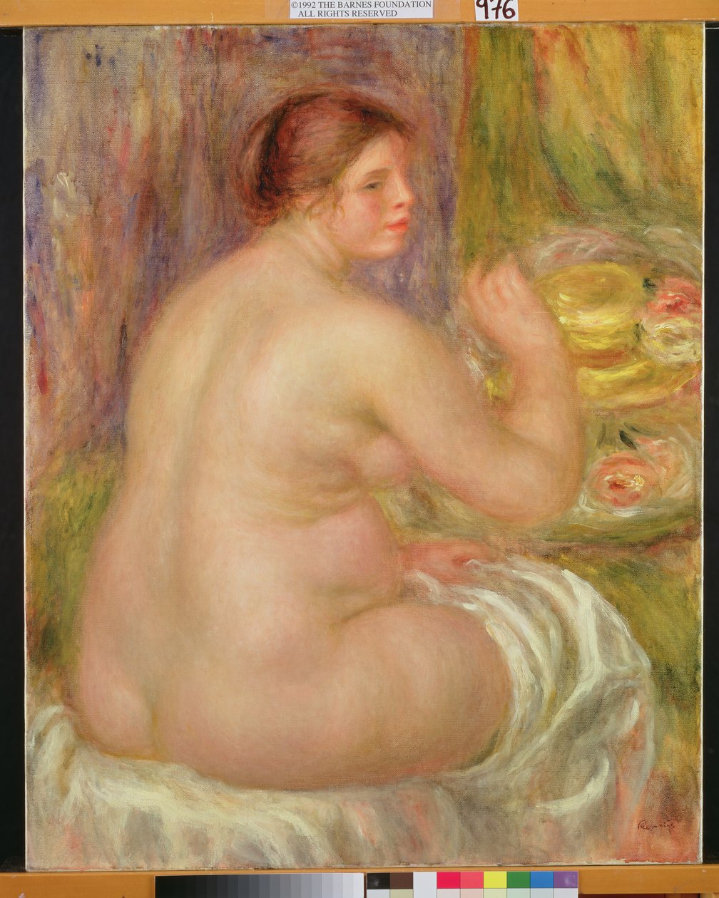 Oturan Çıplak, Hamile Kadın by Pierre Auguste Renoir