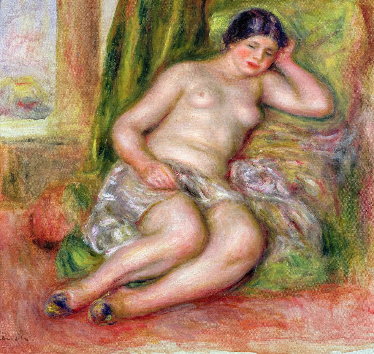 Uyuyan Odalık veya Türk Terliklerinde Odalık, c.1915-17 by Pierre Auguste Renoir