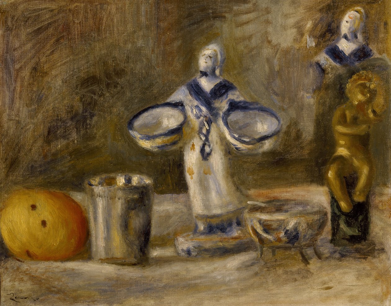Fayans Figürlü Natürmort, 19. yüzyıl by Pierre Auguste Renoir