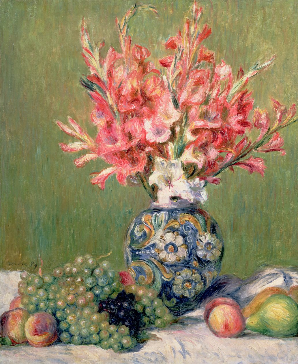 Meyve ve Çiçeklerin Natürmort, 1889 by Pierre Auguste Renoir