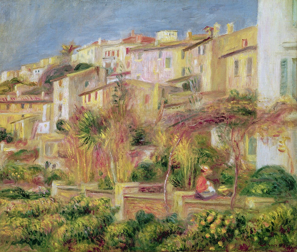 Terrace in Cagnes, 1905  by Pierre Auguste Renoir