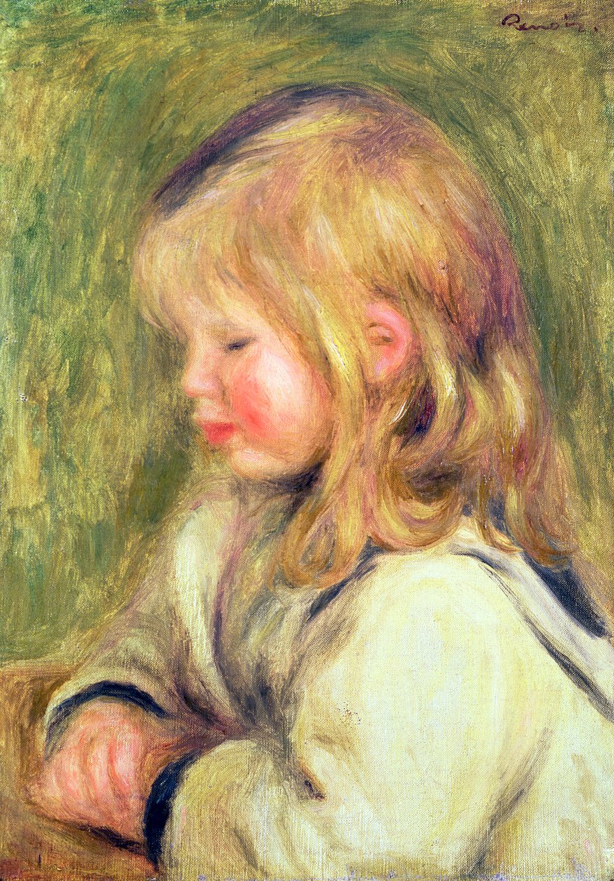 Beyaz Gömlekli Çocuk Okuması, 1905 by Pierre Auguste Renoir